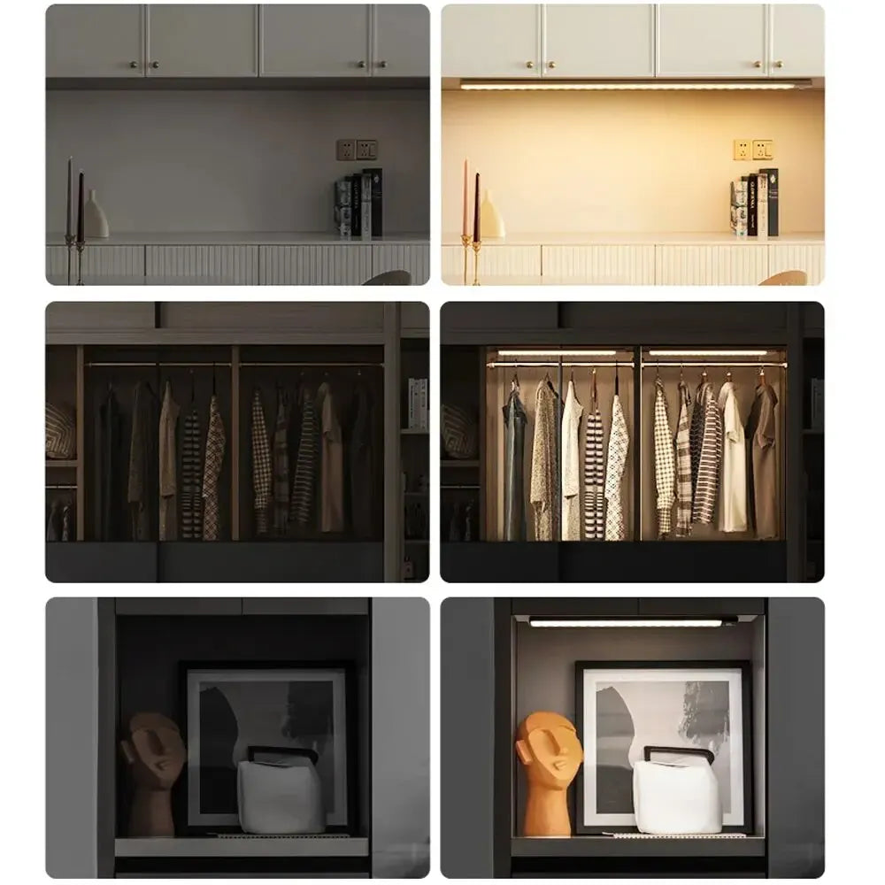 Luminária LED com Sensor de Movimento – Fina, Sem Fios e Recarregável para Armários e Ambientes Internos