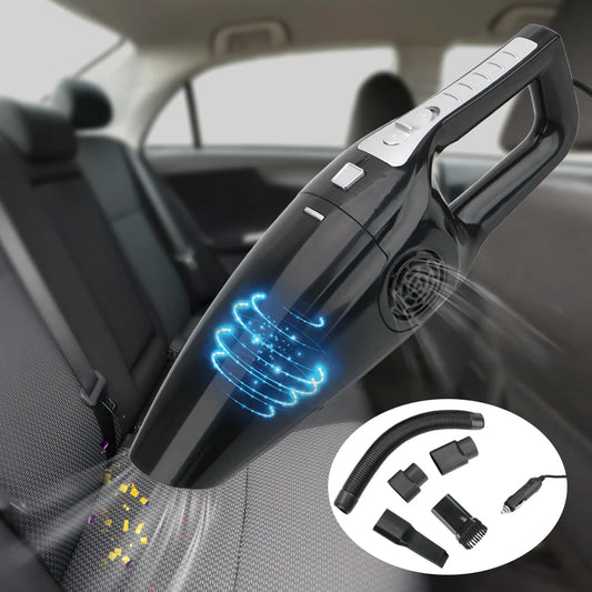 Aspirador de Pó Portátil 12V 120W – Alta Sucção, Uso Seco e Úmido, Ideal para Carros