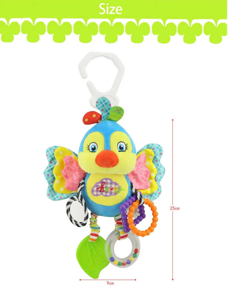 Brinquedo de Pelúcia com Chocalho e Mordedor – Diversão e Desenvolvimento para Bebês!