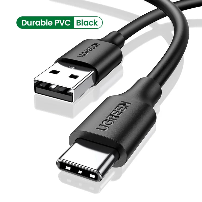 Cabo USB-C de Alta Velocidade UGREEN – Compatível com Xiaomi, Samsung e Apple