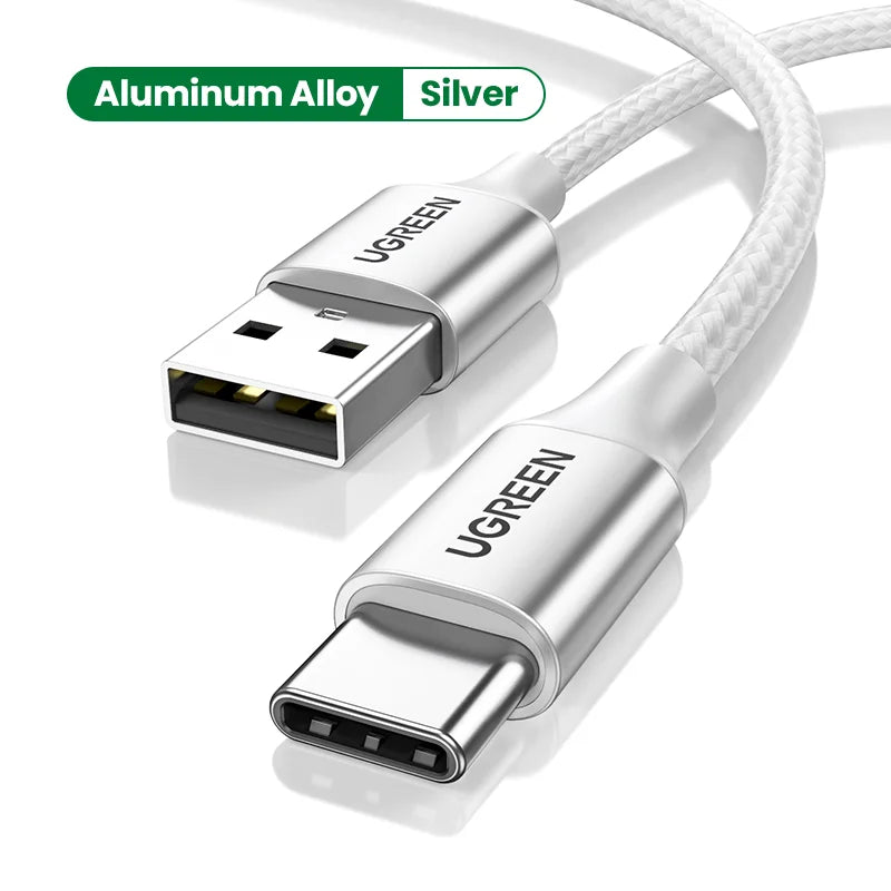 Cabo USB-C de Alta Velocidade UGREEN – Compatível com Xiaomi, Samsung e Apple