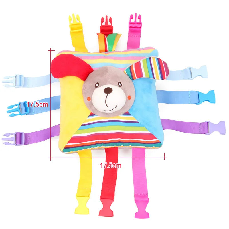 Brinquedo de Pelúcia com Chocalho e Mordedor – Diversão e Desenvolvimento para Bebês!