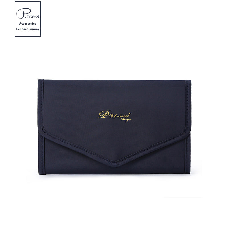 Bolsa Dobrável de Luxo para Viagem – Organizador de Joias Portátil e Prático