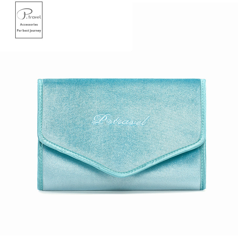 Bolsa Dobrável de Luxo para Viagem – Organizador de Joias Portátil e Prático