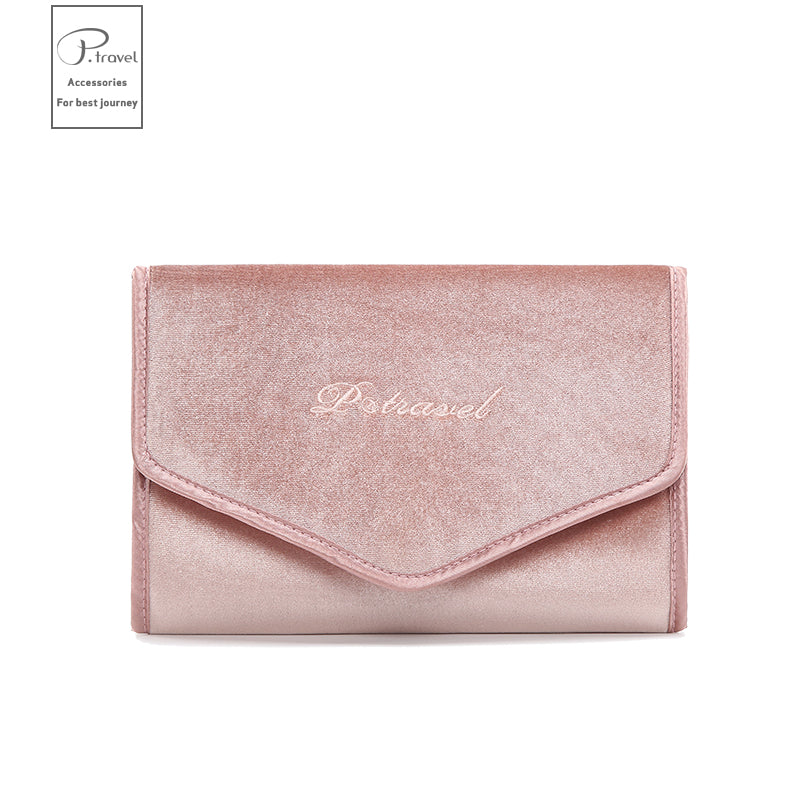 Bolsa Dobrável de Luxo para Viagem – Organizador de Joias Portátil e Prático