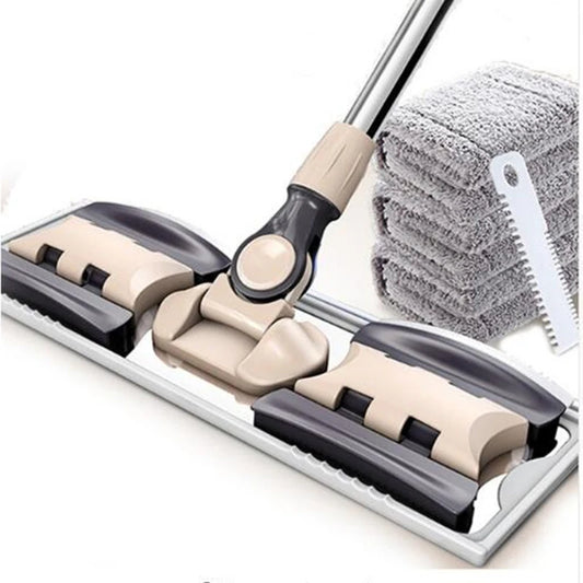 Mop Retangular Extendido 150cm – Rotação 360°, Microfibra, Limpeza Eficiente para Pisos e Azulejos