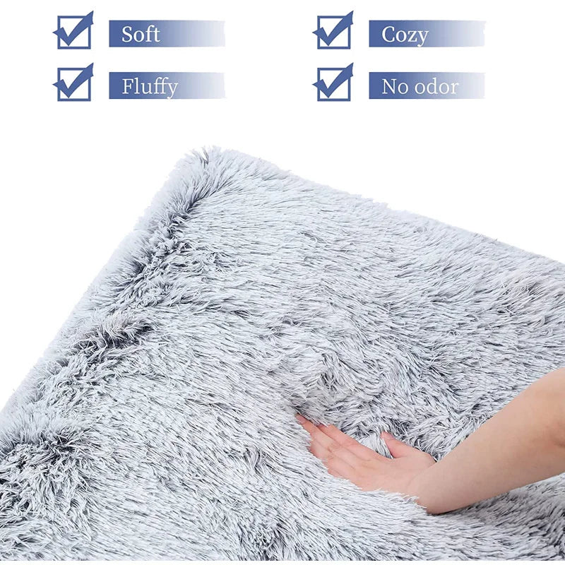 Cama Ortopédica de Pelúcia para Cães – Espuma de Memória, Impermeável e Lavável