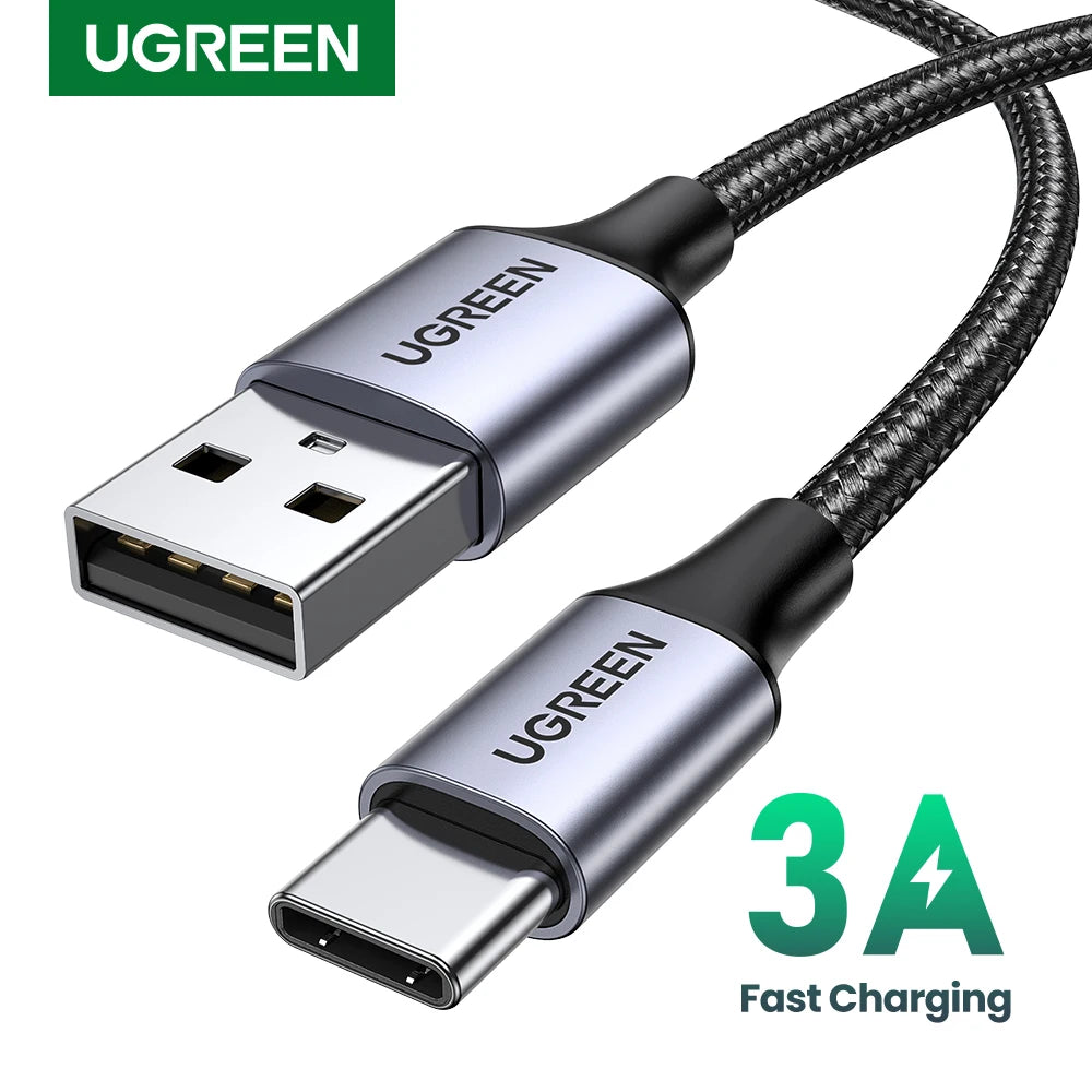 Cabo USB-C de Alta Velocidade UGREEN – Compatível com Xiaomi, Samsung e Apple