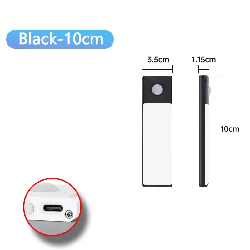 Luminária LED com Sensor de Movimento – Fina, Sem Fios e Recarregável para Armários e Ambientes Internos