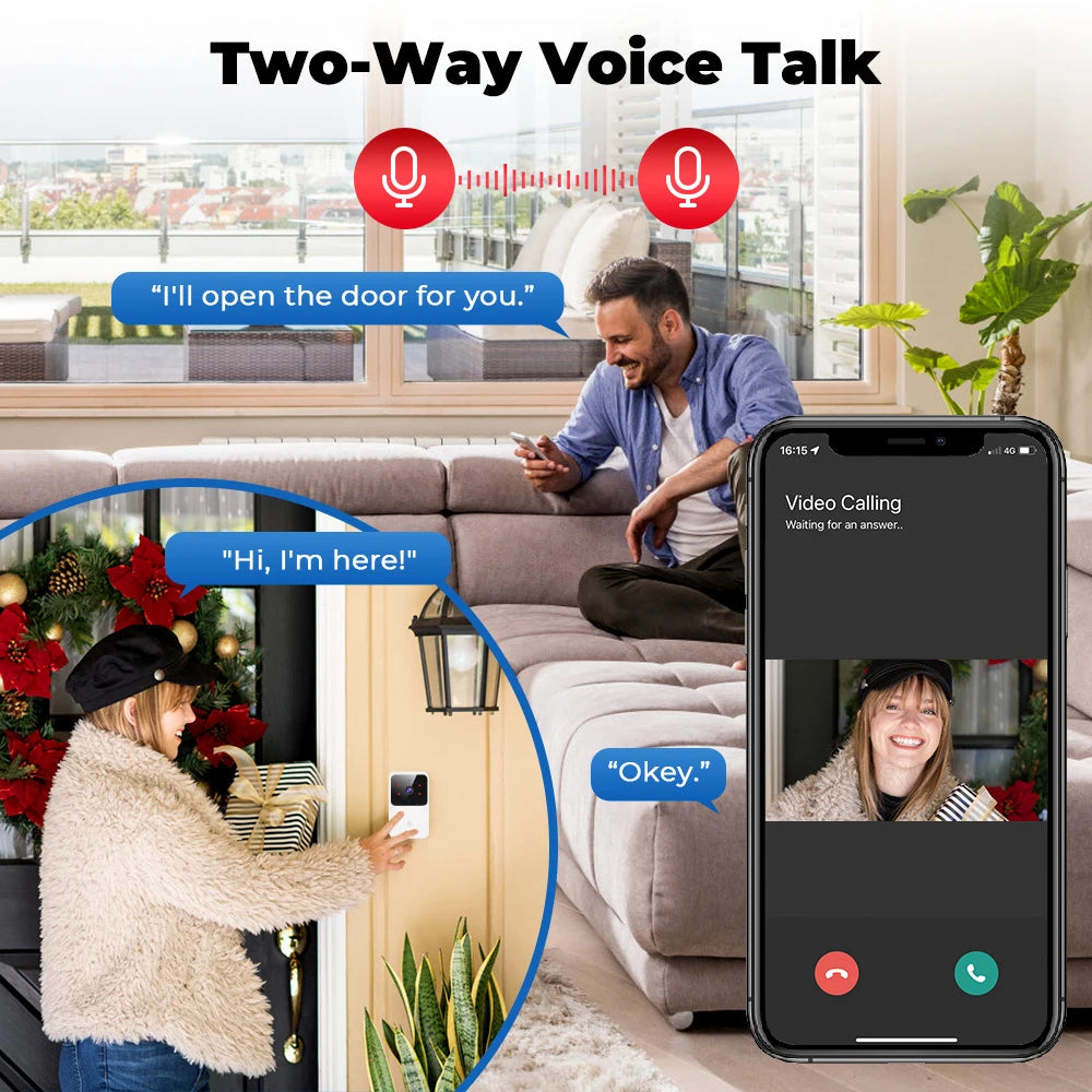Campainha Inteligente com Câmera Wi-Fi e Vídeo HD – Segurança e Praticidade para Sua Casa!