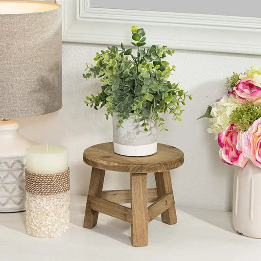 Banquinho de Madeira Multifuncional – Suporte para Plantas, Decoração e Uso Diário