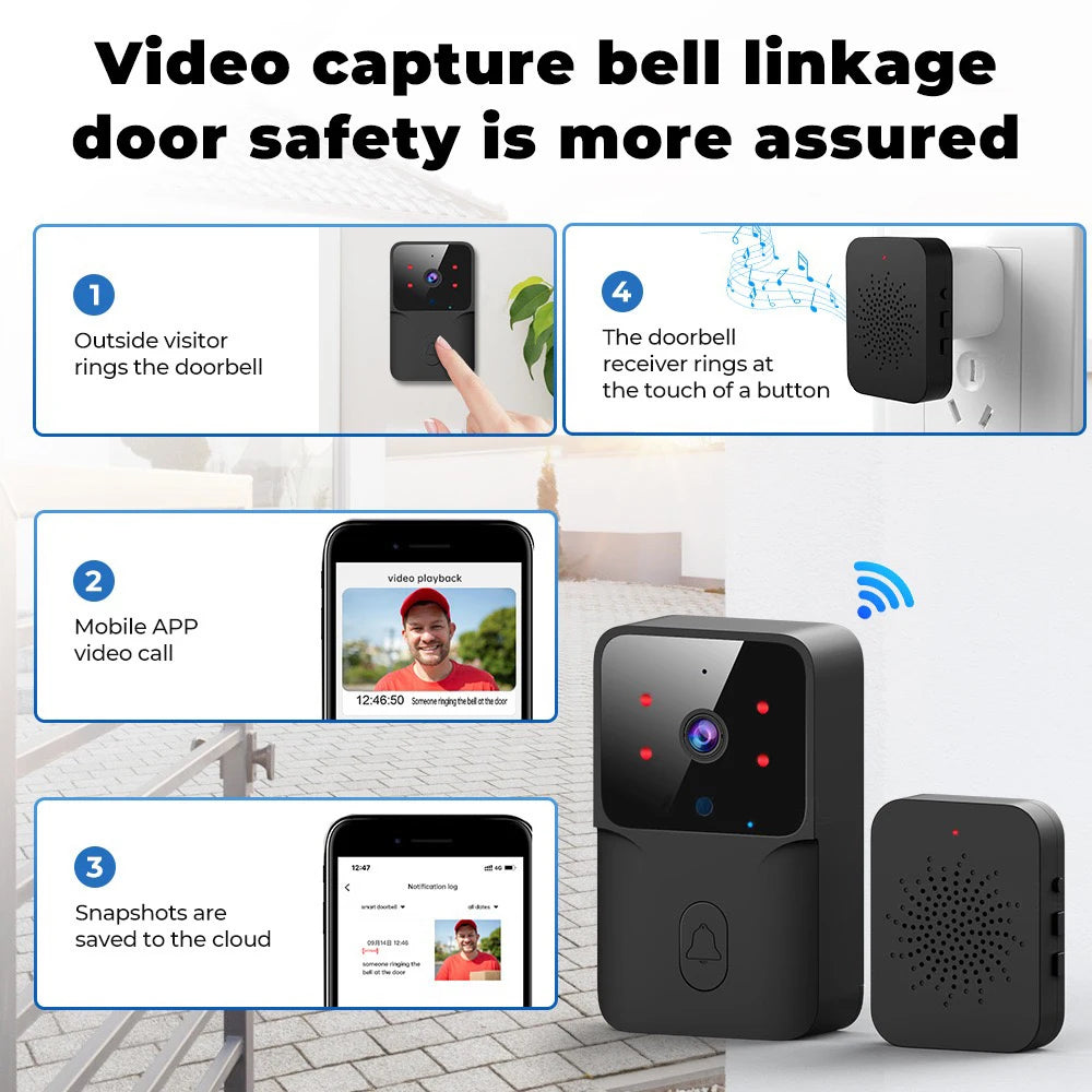 Campainha Inteligente com Câmera Wi-Fi e Vídeo HD – Segurança e Praticidade para Sua Casa!