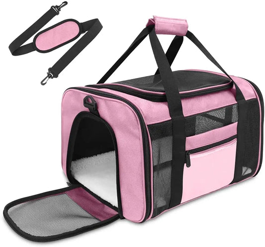 Bolsa de Transporte Dobrável para Pets – Leve, Respirável e Confortável para Cães e Gatos