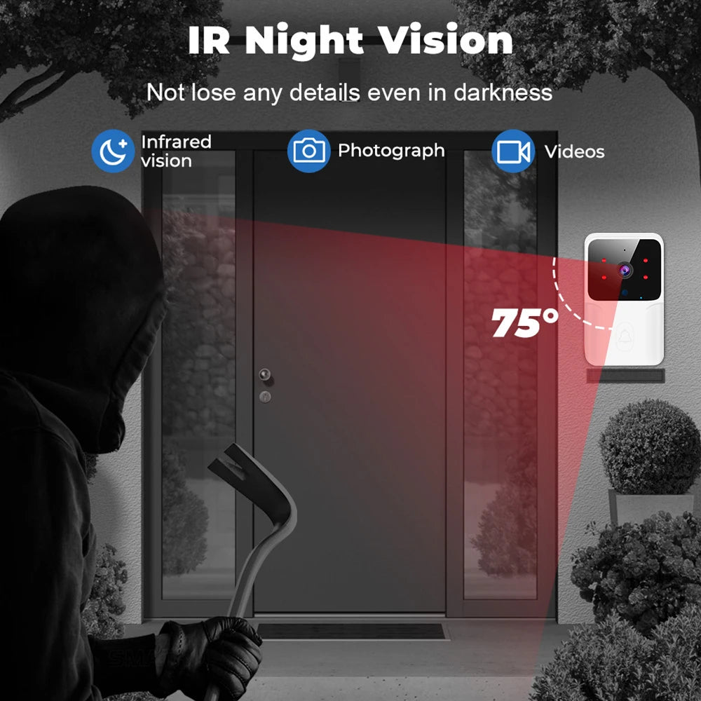 Campainha Inteligente com Câmera Wi-Fi e Vídeo HD – Segurança e Praticidade para Sua Casa!