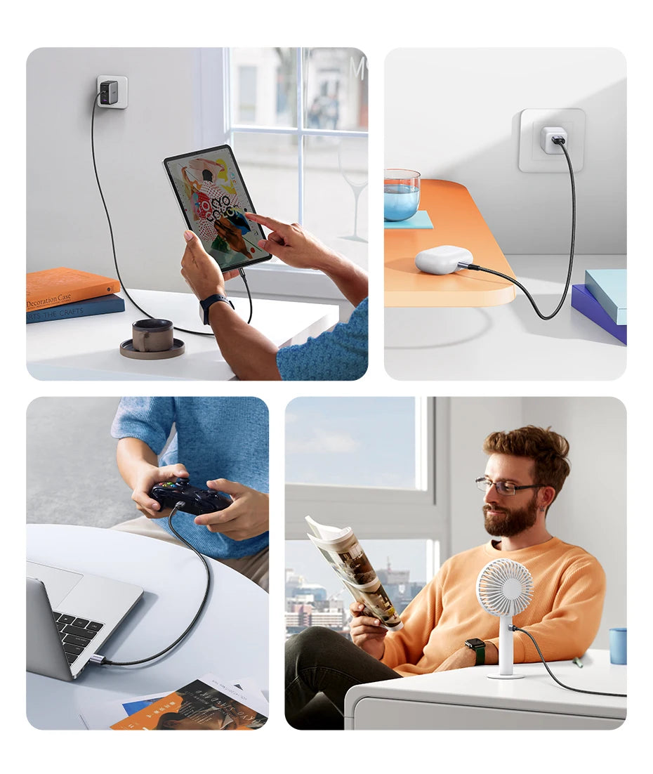 Cabo USB-C de Alta Velocidade UGREEN – Compatível com Xiaomi, Samsung e Apple