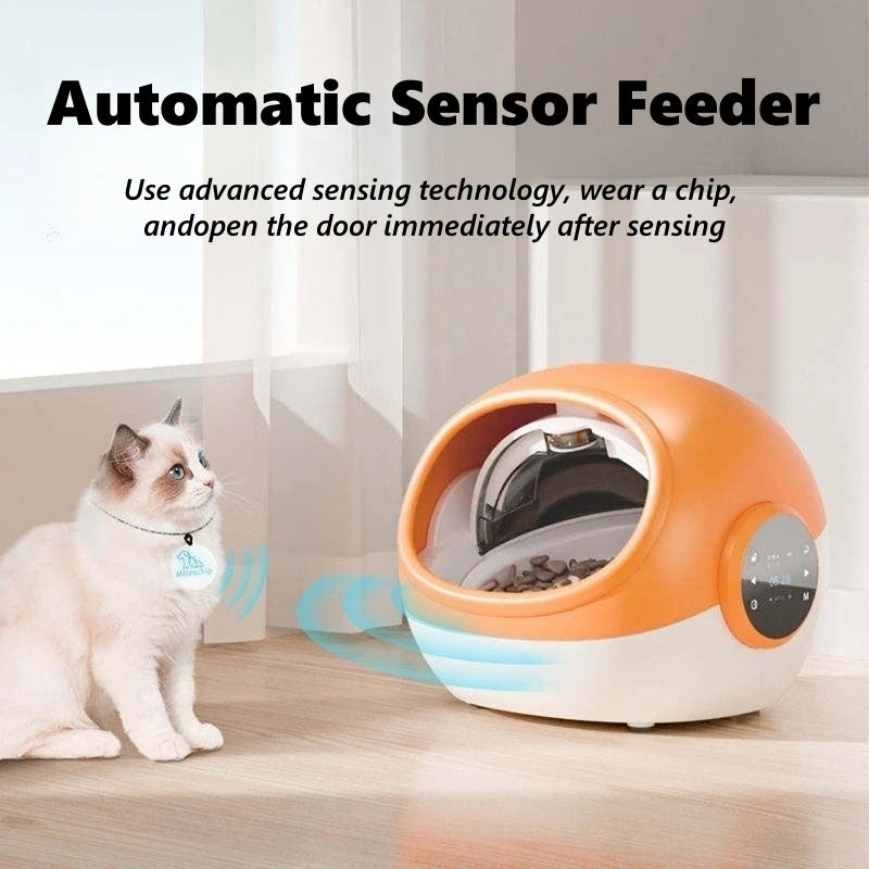 Comedouro Automático Inteligente para Gatos – Sensor com Reconhecimento por Chip, Antifurto e Conservação de Ração