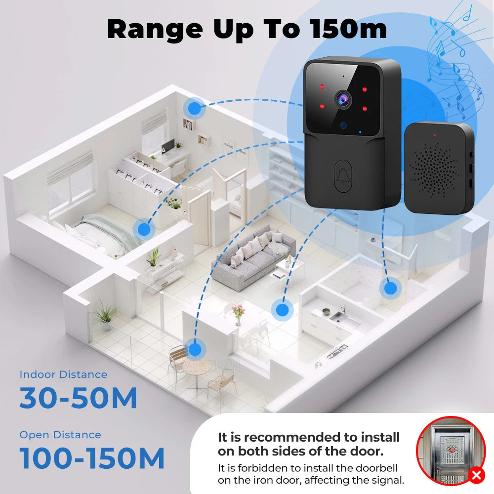 Campainha Inteligente com Câmera Wi-Fi e Vídeo HD – Segurança e Praticidade para Sua Casa!