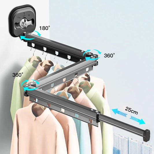 Varal Retrátil Dobrável para Roupas – Compacto, Montável na Parede e Ideal para Lavanderia