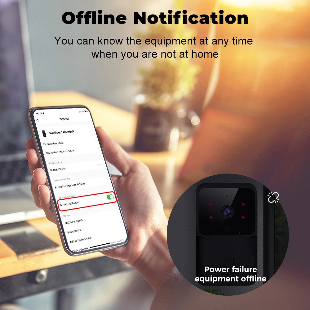 Campainha Inteligente com Câmera Wi-Fi e Vídeo HD – Segurança e Praticidade para Sua Casa!