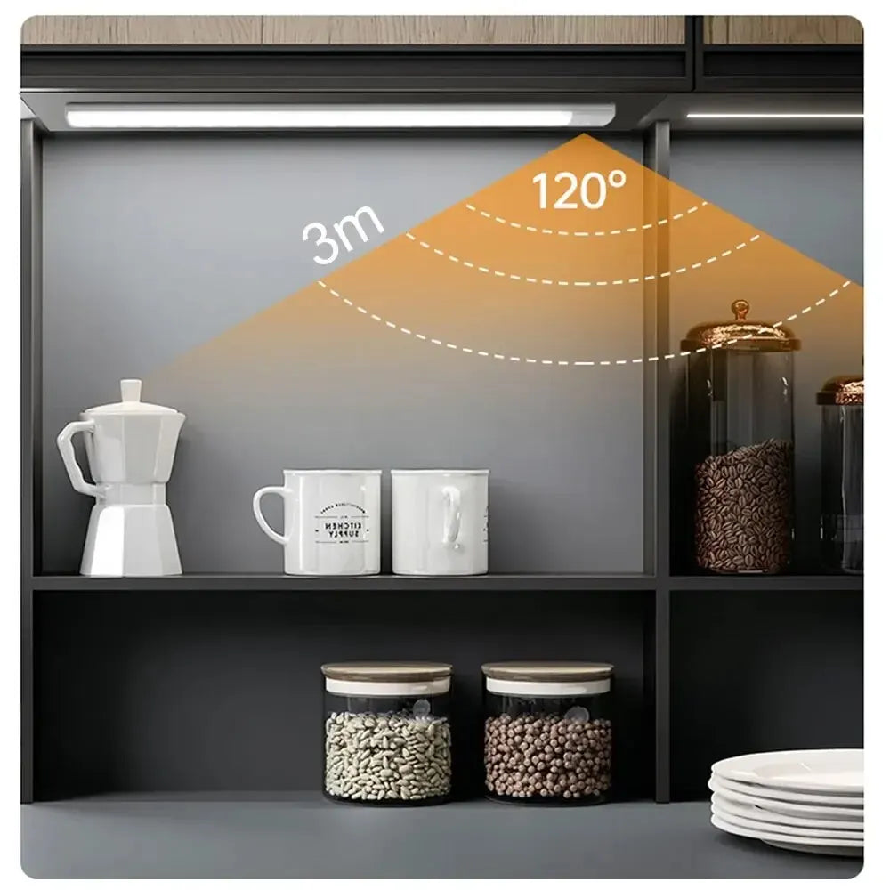Luminária LED com Sensor de Movimento – Fina, Sem Fios e Recarregável para Armários e Ambientes Internos