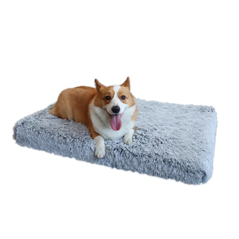 Cama Ortopédica de Pelúcia para Cães – Espuma de Memória, Impermeável e Lavável