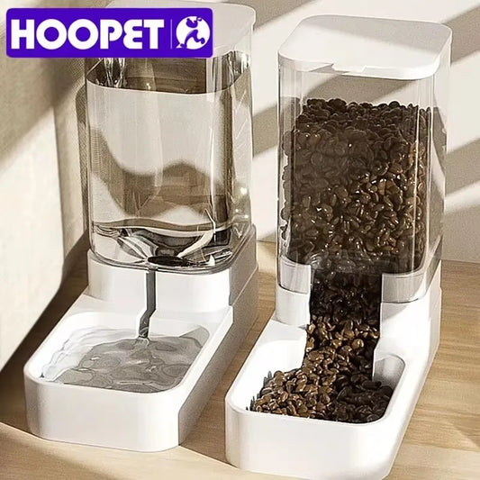 Comedouro e Bebedouro Automático para Pets – Dispensador Transparente de Ração e Água