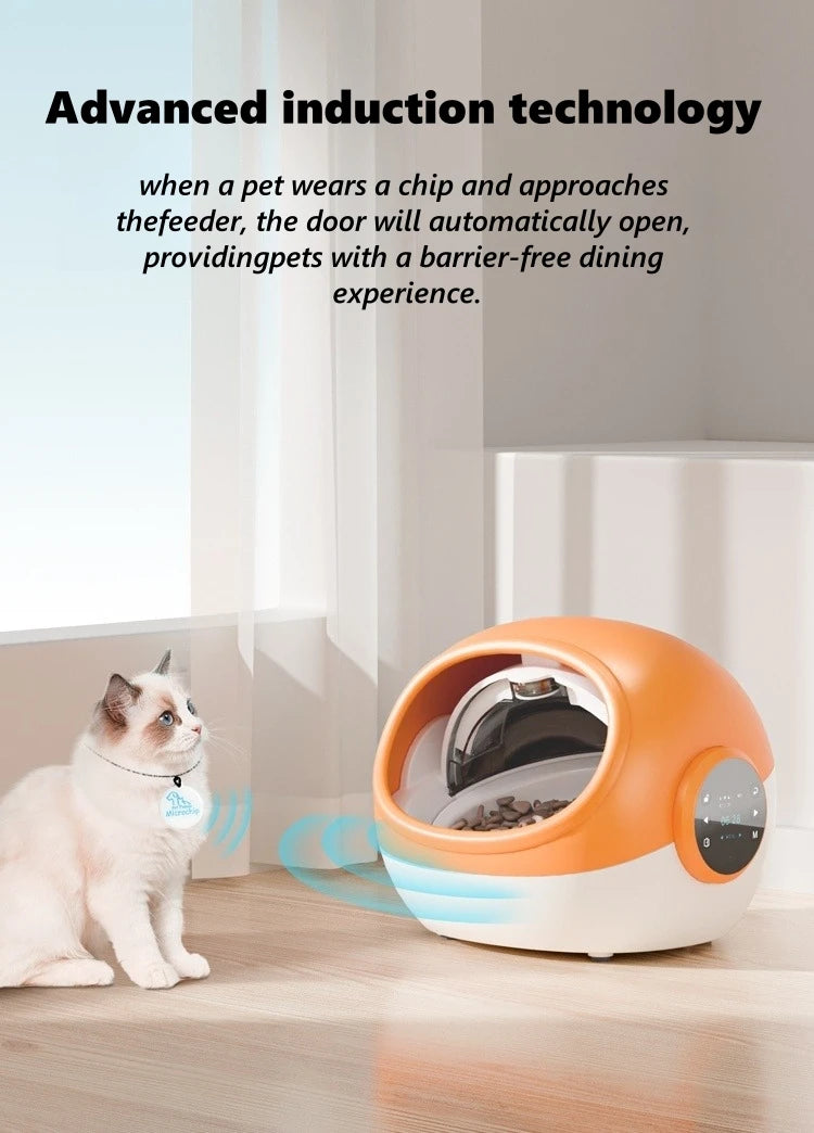 Comedouro Automático Inteligente para Gatos – Sensor com Reconhecimento por Chip, Antifurto e Conservação de Ração