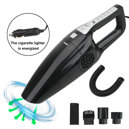 Aspirador de Pó Portátil para Carro – 12V 120W, Alta Sucção, Uso Seco e Úmido