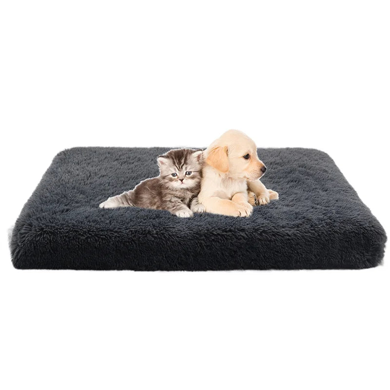 Cama Ortopédica de Pelúcia para Cães – Espuma de Memória, Impermeável e Lavável
