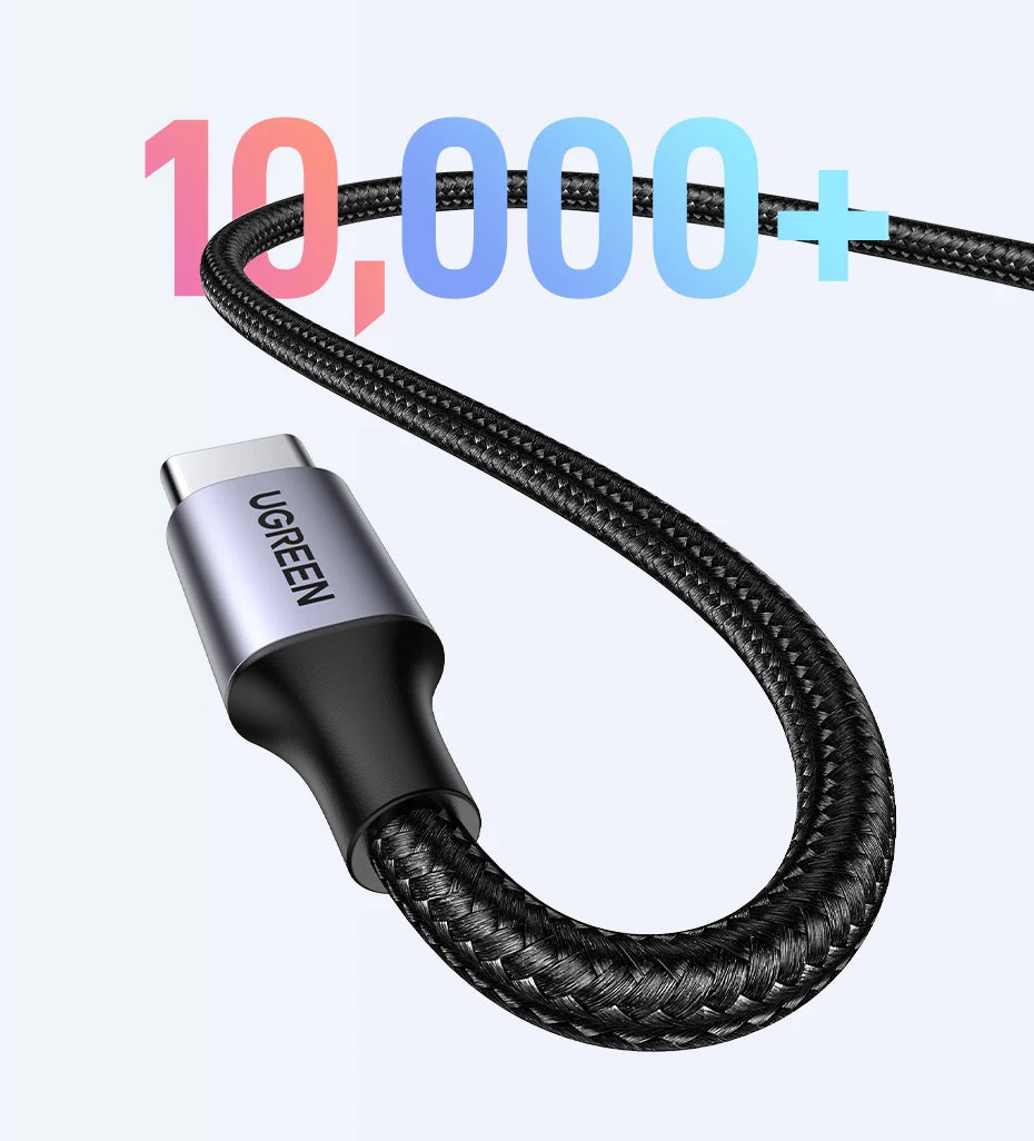 Cabo USB-C de Alta Velocidade UGREEN – Compatível com Xiaomi, Samsung e Apple